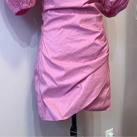 SEA New York Pink Mini Dress with Puff Sleeves Sweetheart Neckline Size Small - Picture 4 of 8